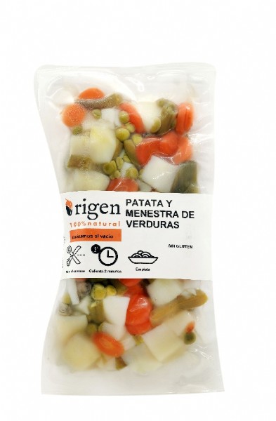 PATATA CON MENESTRA VERDURAS - 300 gramos